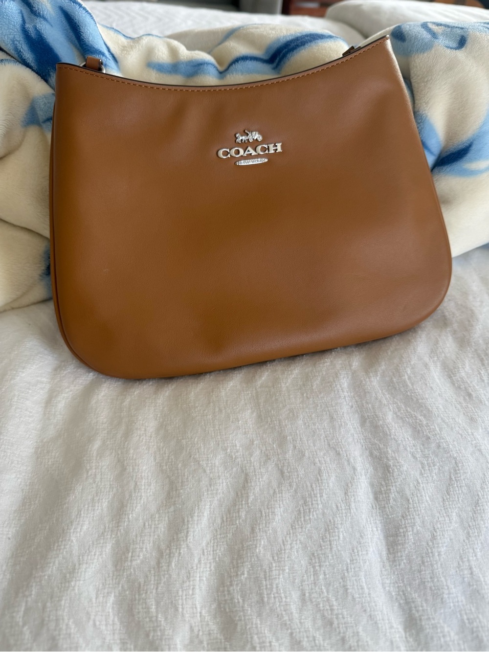 Coach Smooth Leather Pouch in Saddle Tan